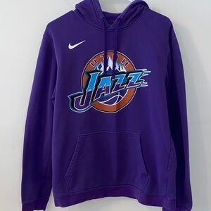 2/$50 Nike NBA Purple Utah Jazz Basketball Logo Hoodie Size Large